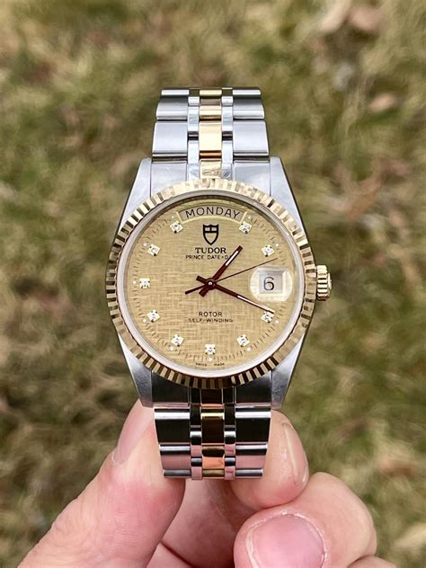 tudor prince date autocrono|Tudor Prince Date Day 76213 gold Roman Dial .